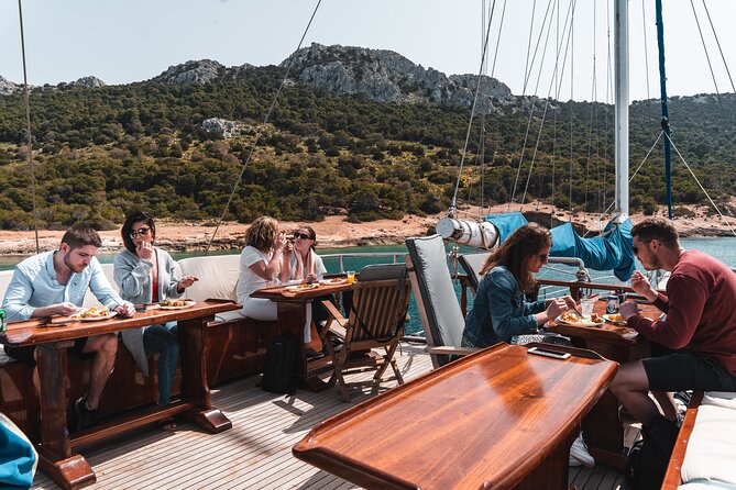 All Day Cruise -3 Islands to Agistri,Moni, Aegina with lunch and drinks included - Aegina (1.5 hours): pistachios, harbor walks, and Temple of Apollo plans
