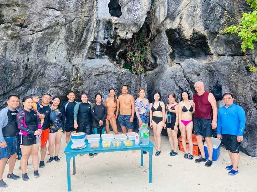 EL NIDO: Private Island Hopping Tour C w/BUFFET LUNCH - Secret Beach, El Nido: the cliff-cove moment that sells the tour