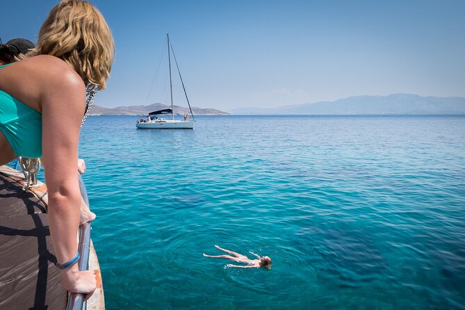 Full Day Boat Cruise to 3 Islands with optional pickup - Lunch: A Real Greek Meal Moment on the Water