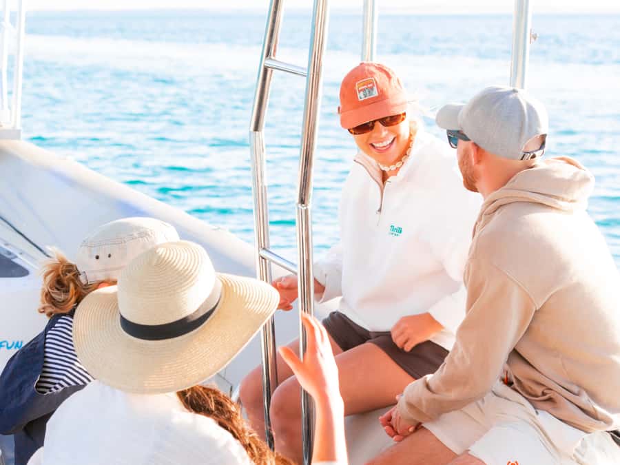 Hervey Bay: Exclusive Island Hopper Adventure Cruise - Snorkeling and SUP time: using the included gear well