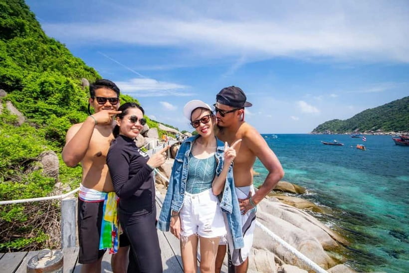 Koh Tao: Underwater Gems, Island Hopping & Snorkel Adventure - Ao Hin Wong and Aow Leuk: pinnacles, clear water, and low-tide conditions