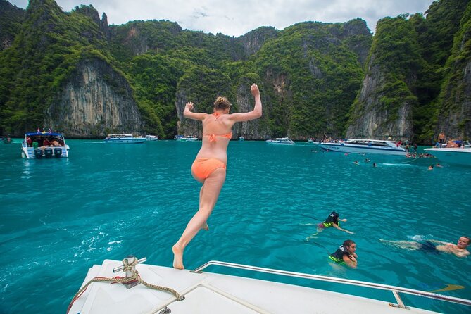 Phi Phi Island Hopping Day Trip by Speed Boat from Phuket - Pi Leh Bay: vertical cliffs and strong snorkeling potential