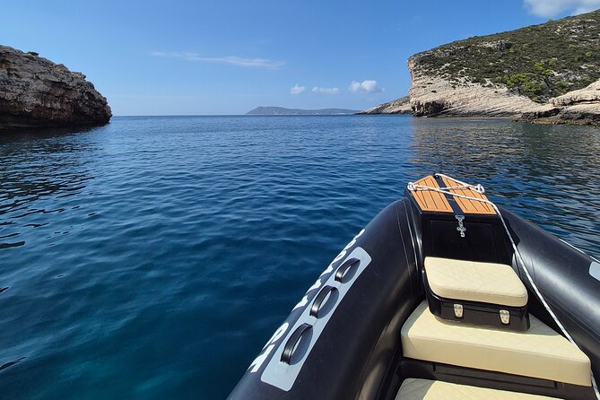 Private boat tour Blue Lagoon and 3 Islands from Trogir or Split - Stop 1: Blue Lagoon and Krknjasi Bay swim and snorkel time