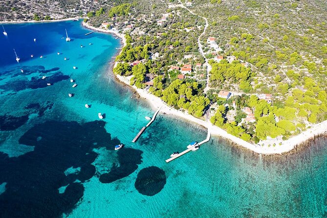 Speedboat Blue Lagoon & 3 Islands tour from Trogir - Stop 1: White Lagoon at Vela Rina (Drvenik Mali)